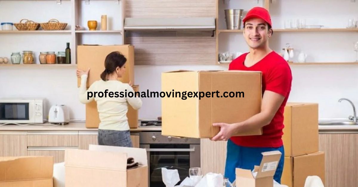 House movers loading furniture into a moving truck