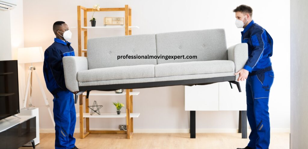 "Dubai villa movers handling furniture carefully."